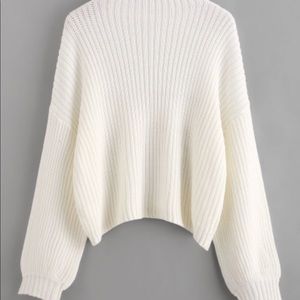 crewneck sweater in white